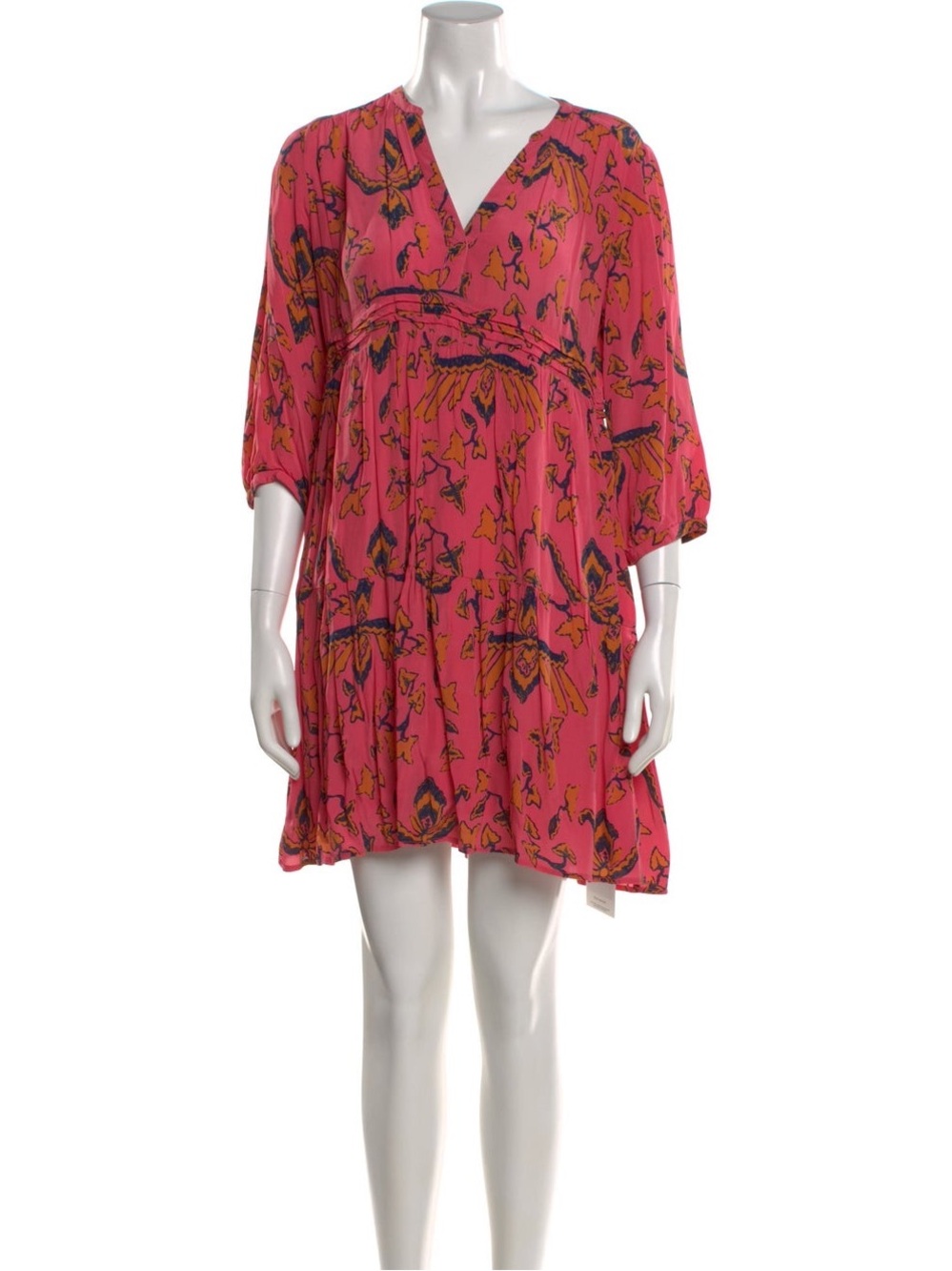 Ba&sh Calix Printed Mini Dress pink / rose Sz 2